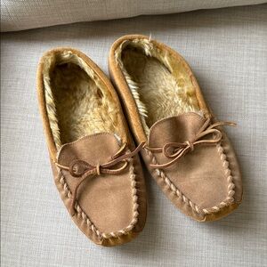 L.L. Bean Kids Moccasins in Tan